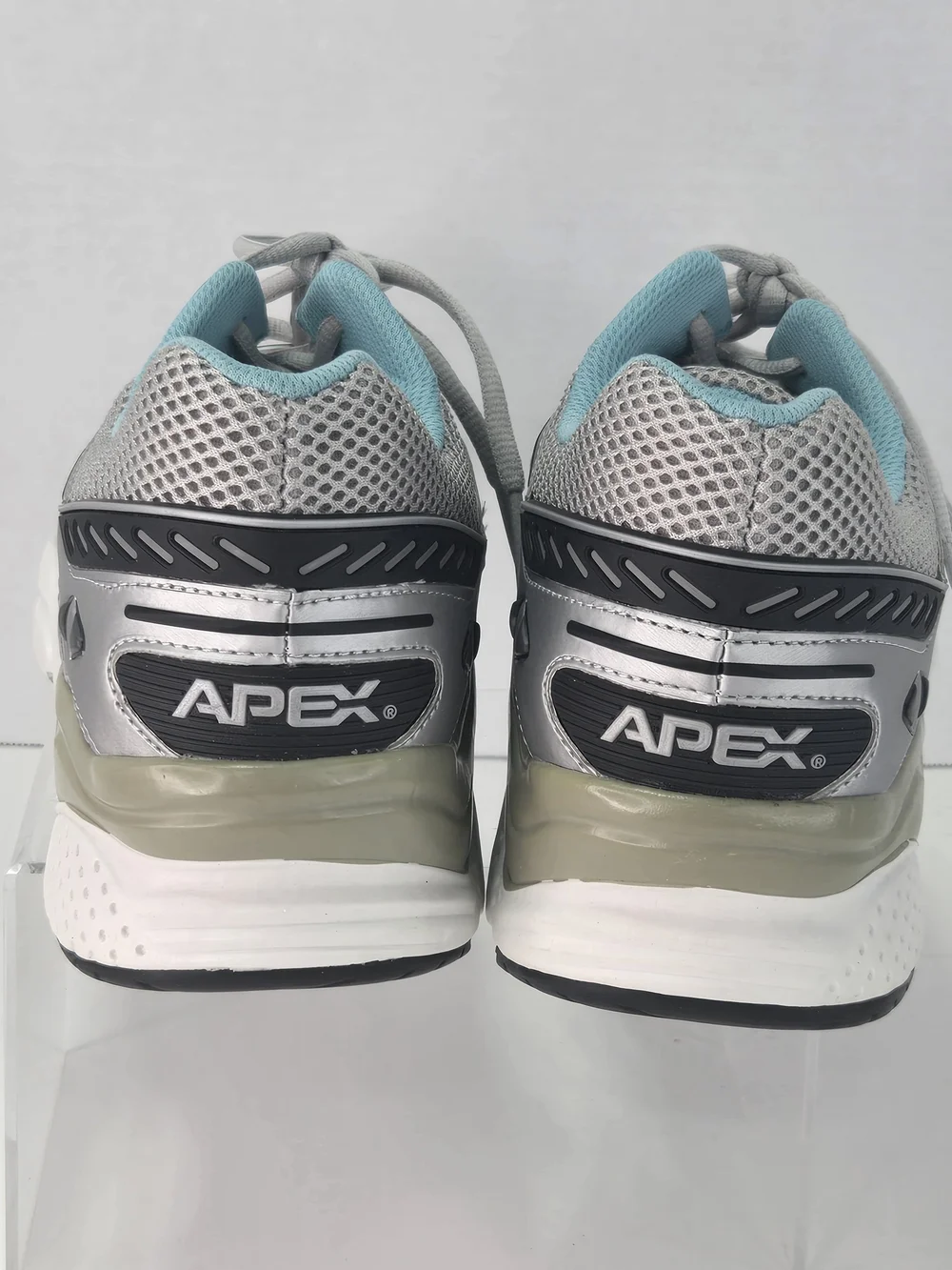 Apex X527 Women's Light Blue Gray Walking Athletic Orthopedic Sneakers Size 10 W - Picture 2 of 16